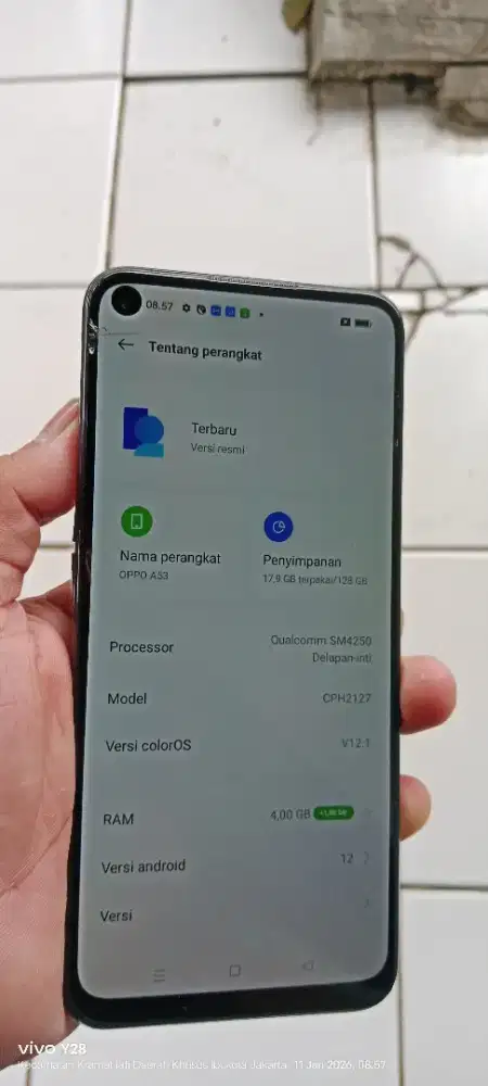 Opo  a53 resmi  4/128 mnus lyar retak normal smua