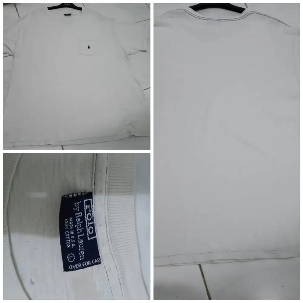 Kaos polo USA putih