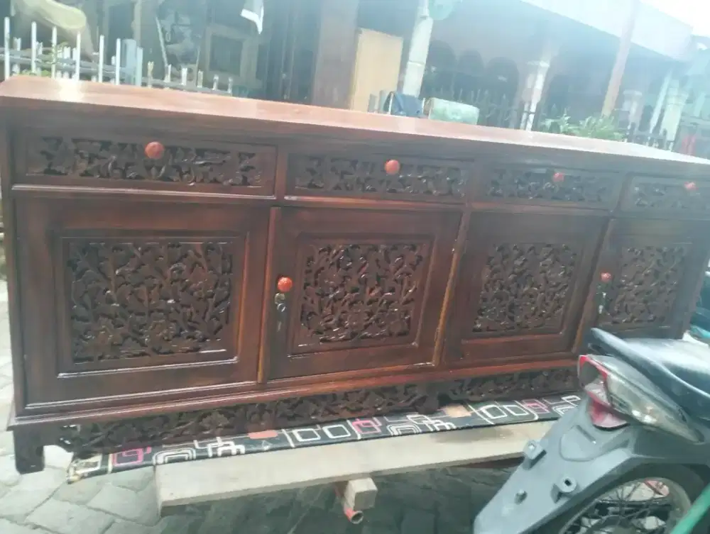 buffet tv jati Jepara asli Palembang tipe korea