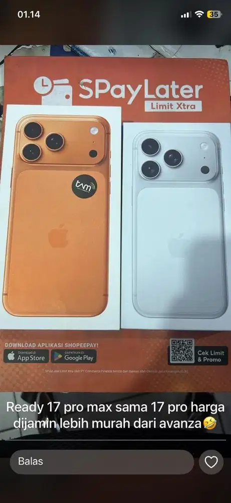 iphone 17 pro 256 & iphone 17 promax 256