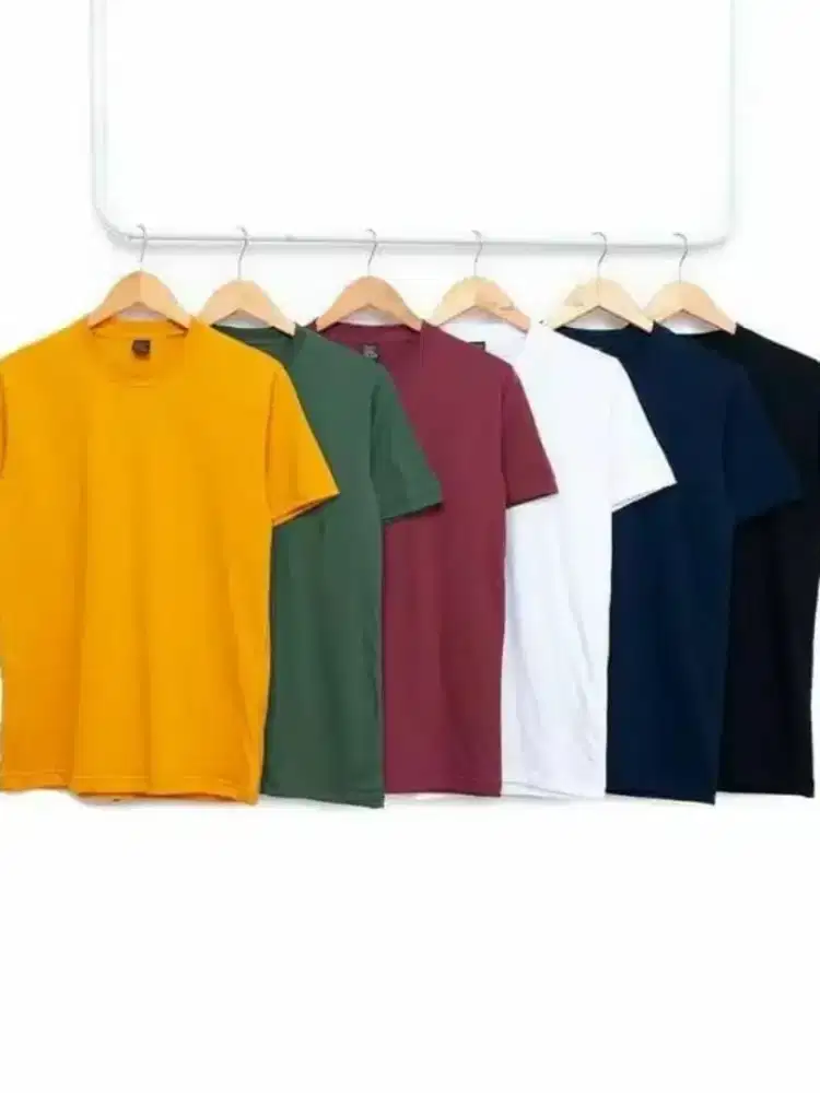 Jual Baju Polos Bahan Cotton Combed &Poliyester