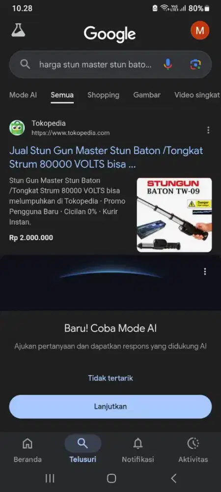 Stun gun master button