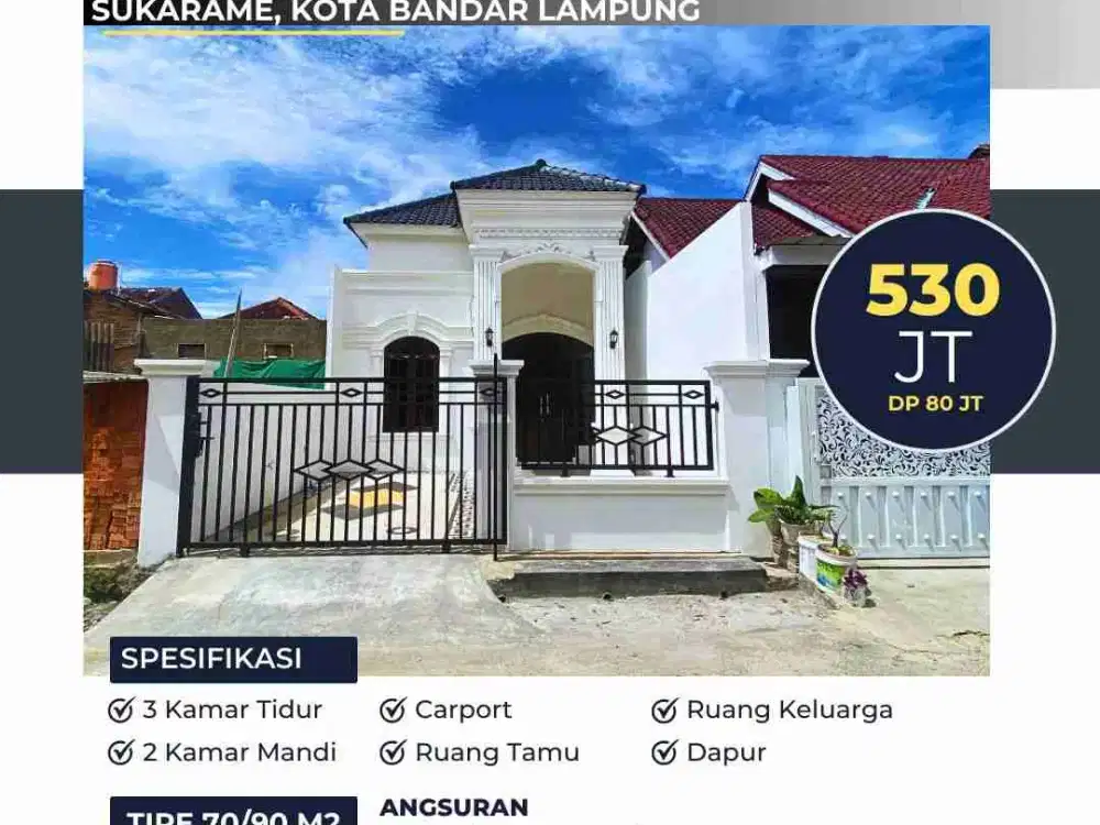 DI JUAL RUMAH DEKAT UIN SUKARAME ASOKA PRASANTI