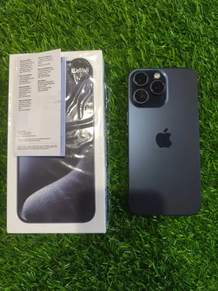 Iphone 15 Pro Max 512Gb Ex Blibli Resmi Blue Titanium Fullset