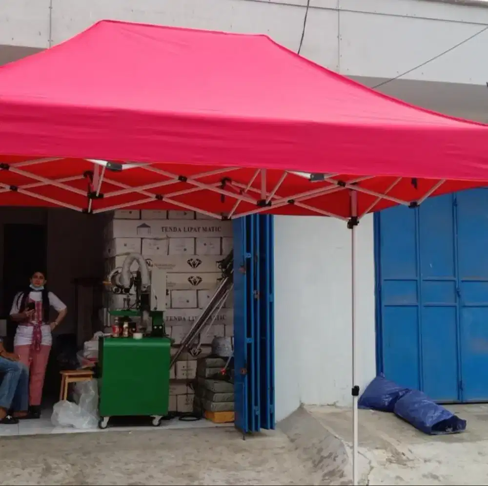 Tenda lipat besi premium 1,2mm ukuran 2x2m dan 3x2m bekas pakai