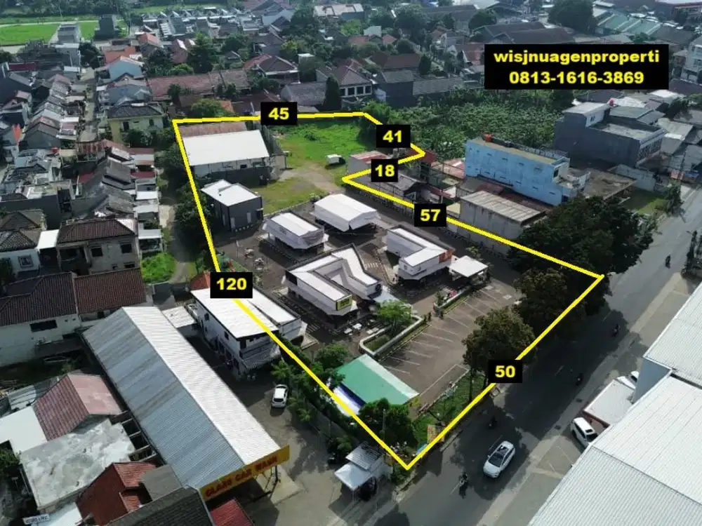 Dijual Murah Harga NJOP Tanah Komersil Cilendek Barat Seberang ATB Jalan Brigjen Saptadji