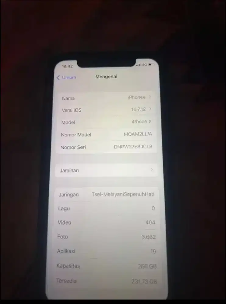 Iphone x 256 gb