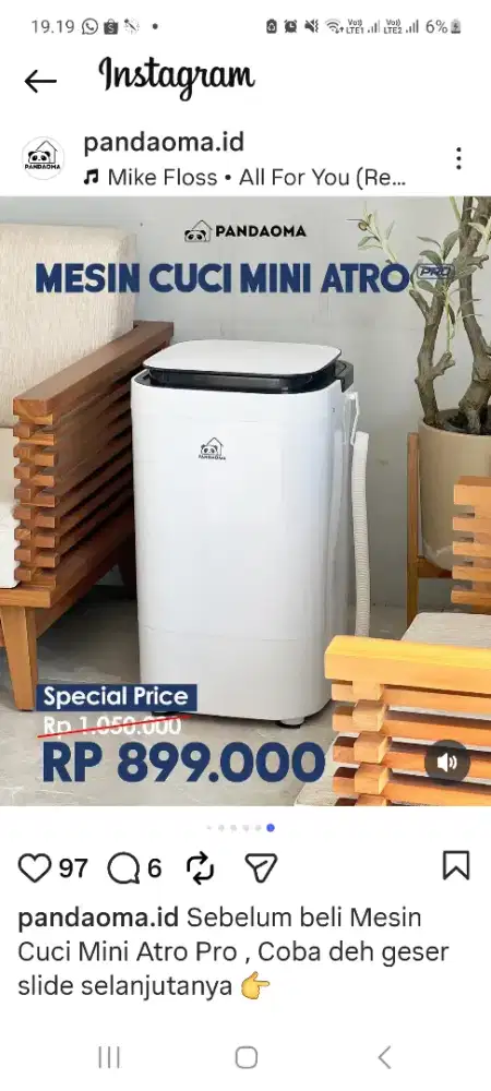 Dijual mesin cuci mini