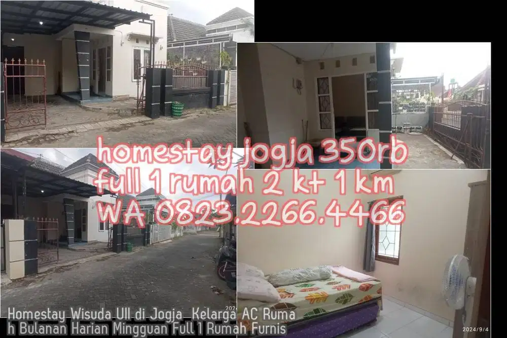 Homestay Wisuda UII di Jogja  Kelarga AC Rumah Bulanan Harian Mingguan