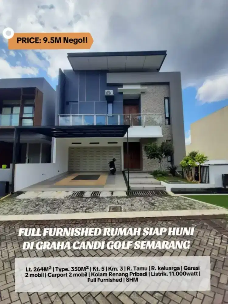 Rumah Mewah Full Furnished Di Candi Golf Semarang