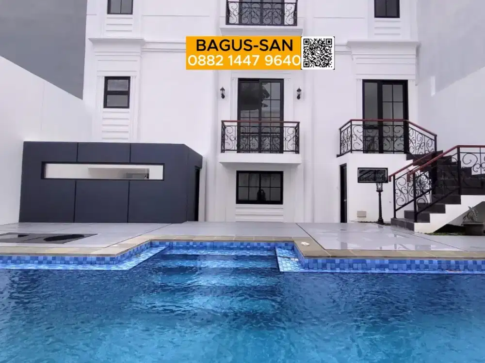 Dijual Rumah American Classic Di Kebayoran Bintaro Sektor 7 Ada Swim Pool