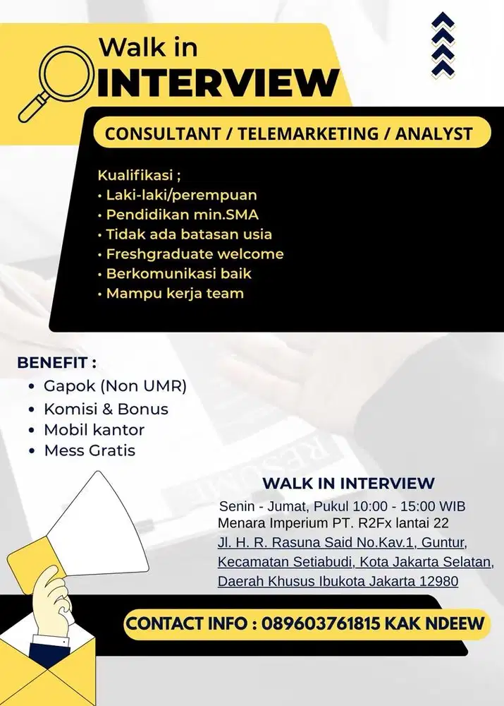 LOWONGAN KERJA DI JAKSEL