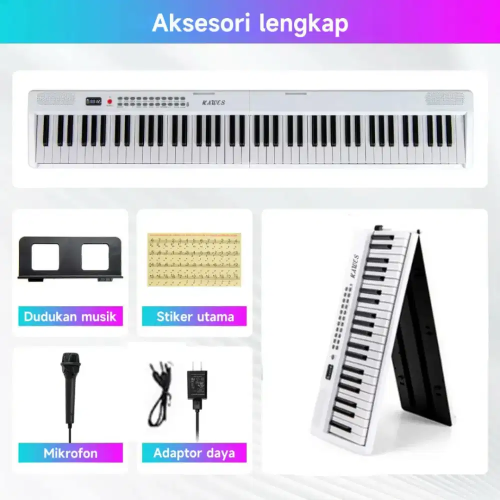 Piano lipat portabel kawes 88 tuts mulus bgt hanya buka dus aja