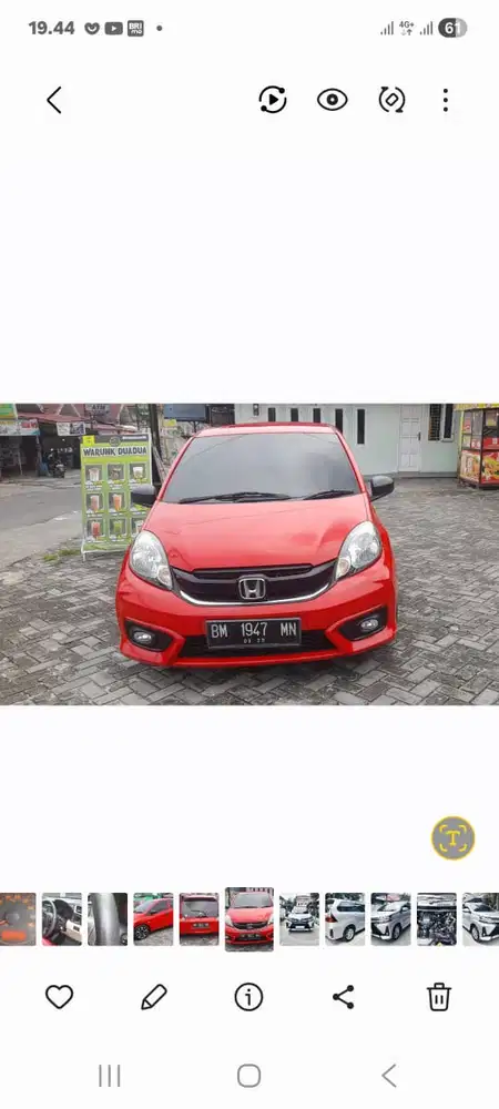 Honda Brio 2016 Bensin