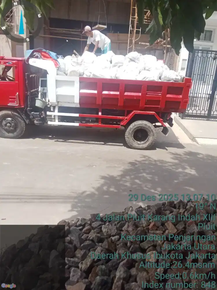 Jasa angkutan proyek buang puing sampah