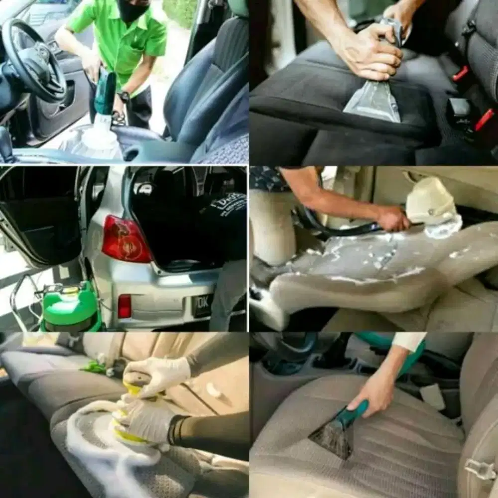 Cuci Jok Mobil, Cuci Plafon Mobil, Karpet Mobil, Doortrim, Dashboard.