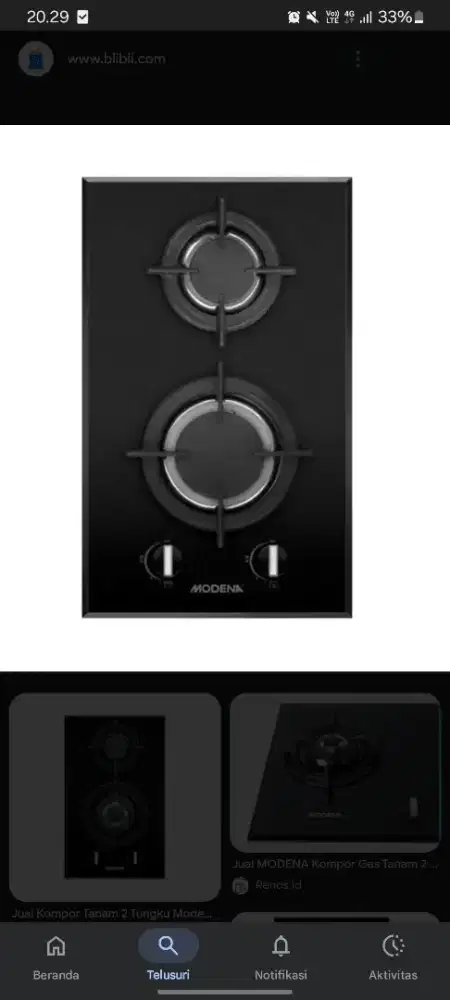 JUAL KOMPOR TANAM 2 TUNGKU