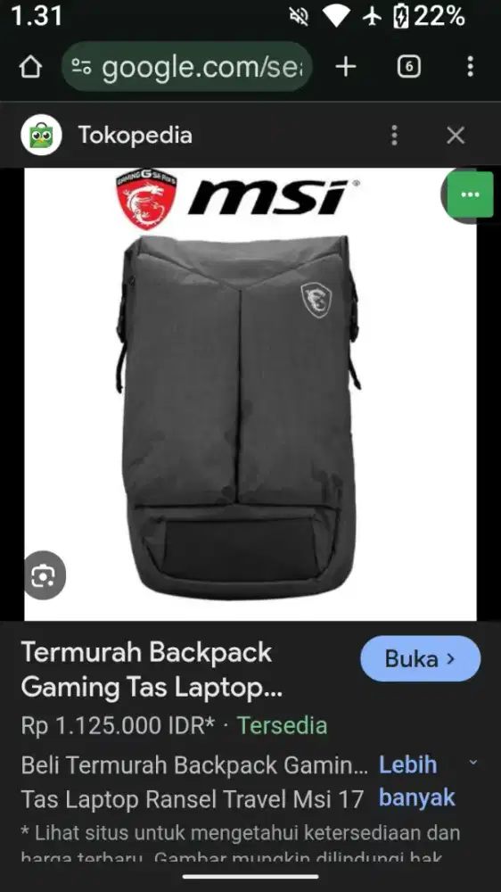 Tas Laptop MSI original