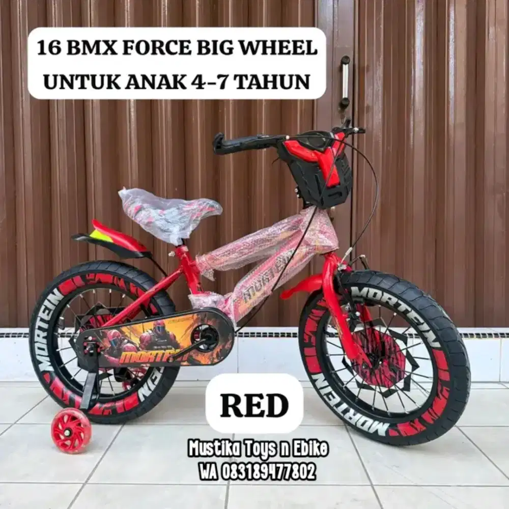 Sepeda Anak Bmx Mortein lengkap musik berlampu uk18