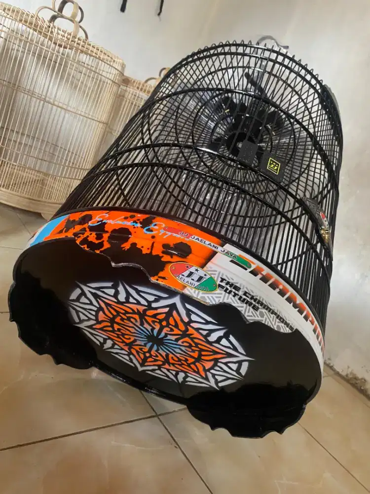 Sangkar murai mentahan dan aerbrush