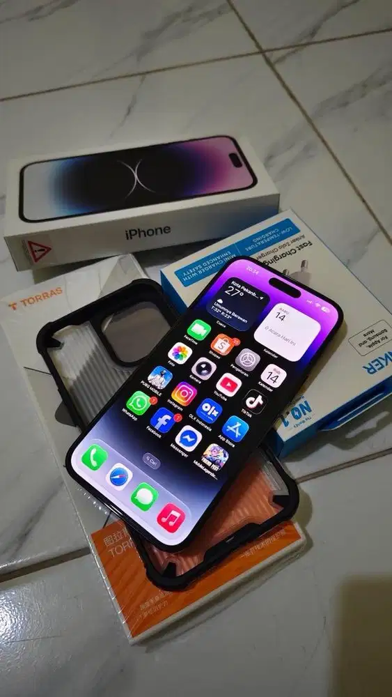 Dijual cepat/Tukar tambah Iphone 14 Promax 256gb Original ibox/digimap