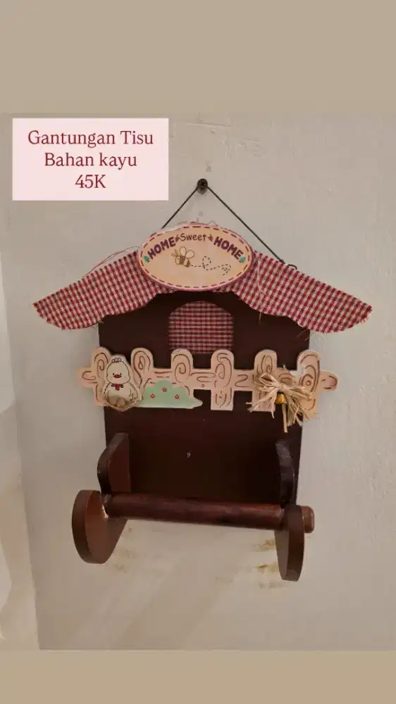 Gantungan Tisu Kayu