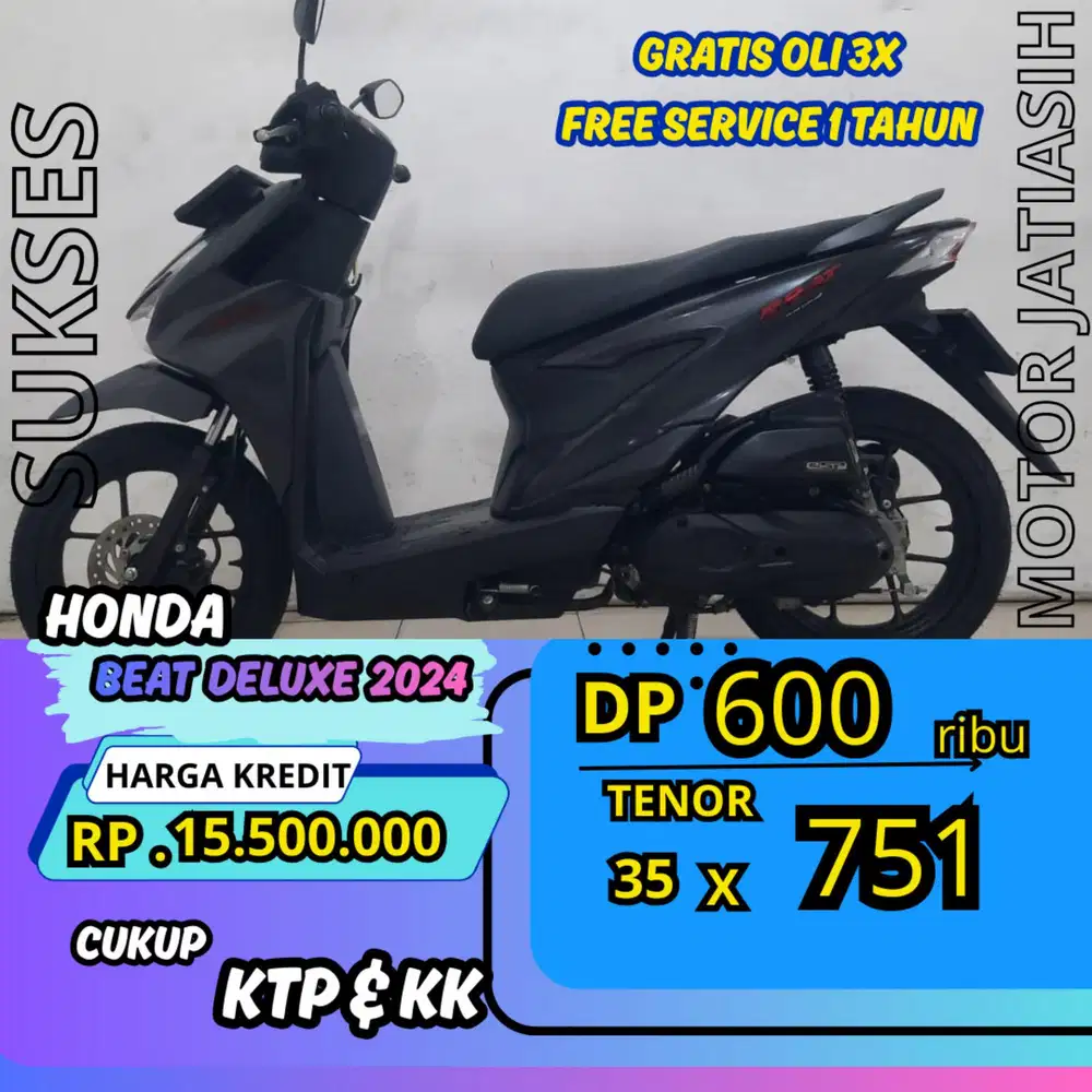 DP MURAH HONDA BEAT DELUXE 2024 DP 600 RIBU BISA CASH/KREDIT