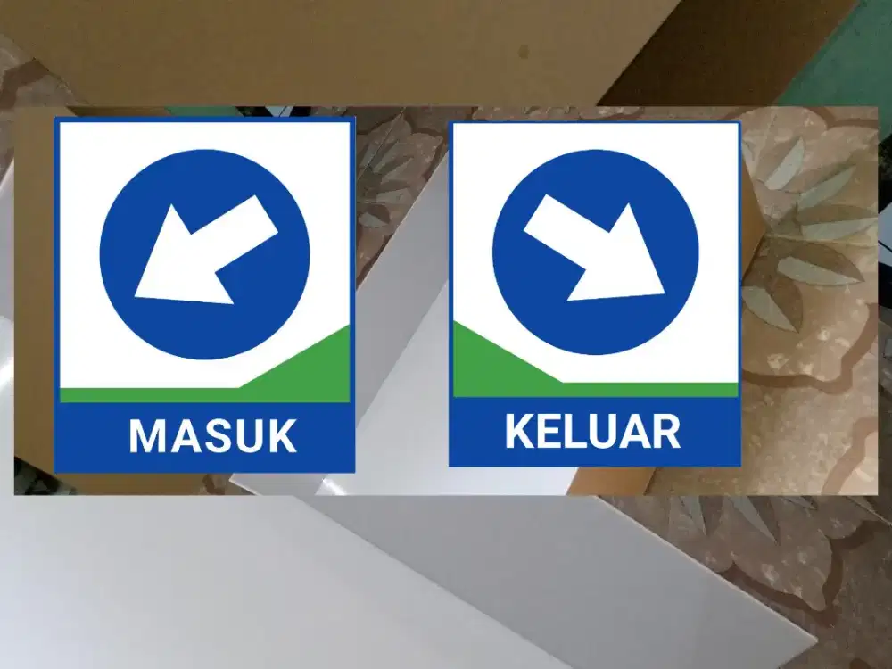 Signage Neon box Petunjuk Masuk/Keluar