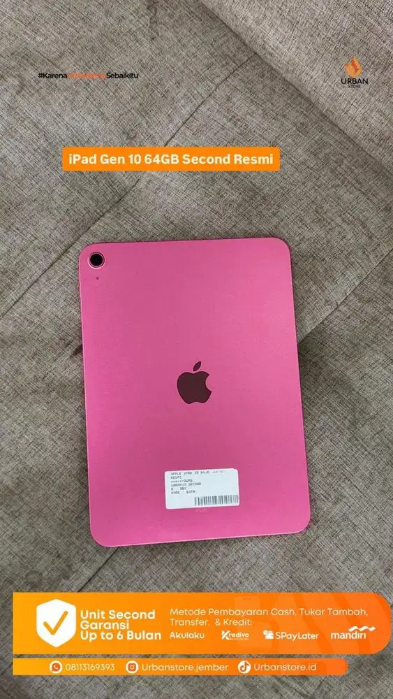 iPad Gen 10 64GB SECON RESMI