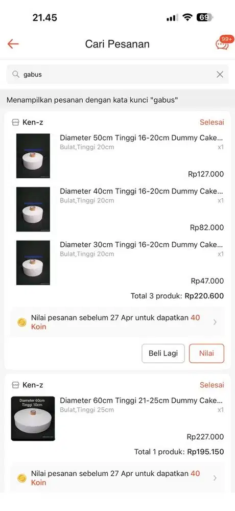 Gabus kue / Dummy cake / Styrofoam