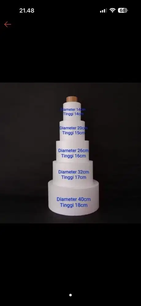 Gabus kue / Dummy Cake / Styrofoam