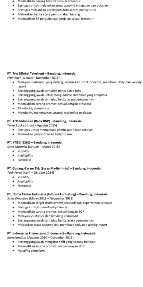 Cari kerjaan gudang atau toko