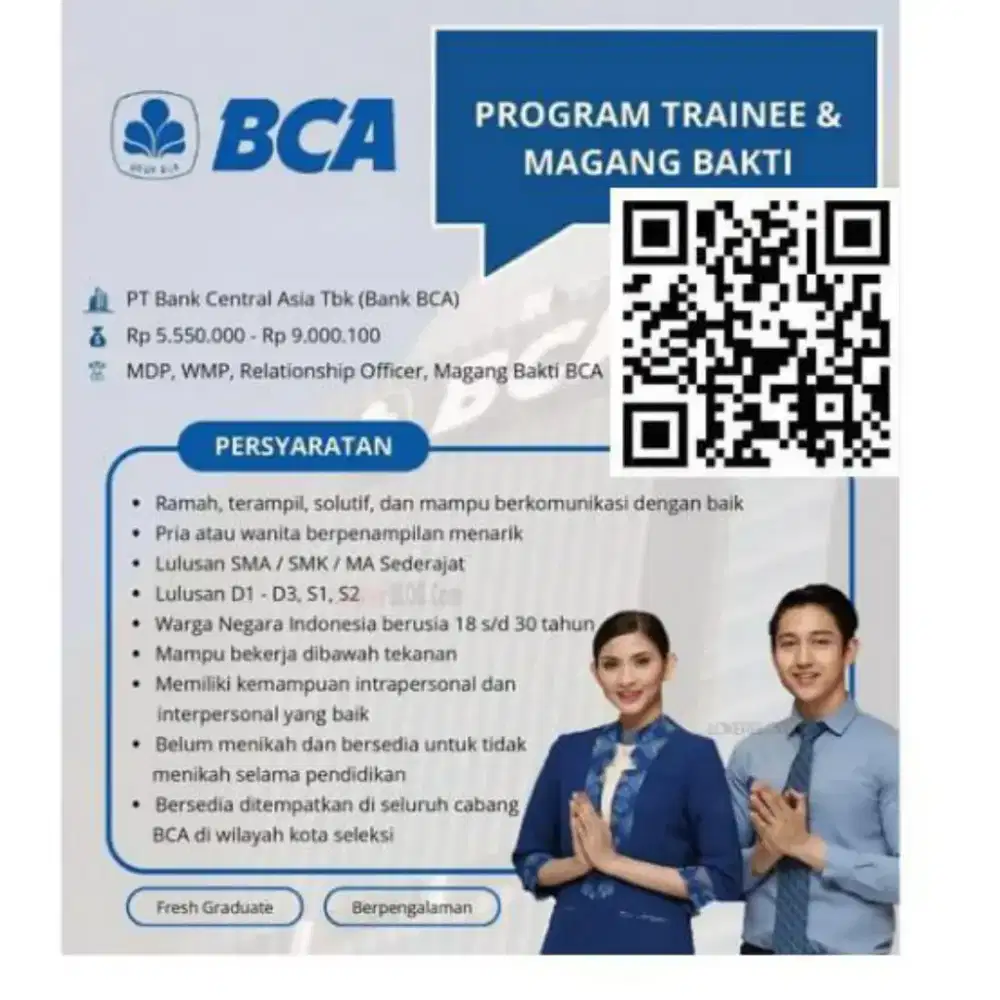 Lowongan kerja bca