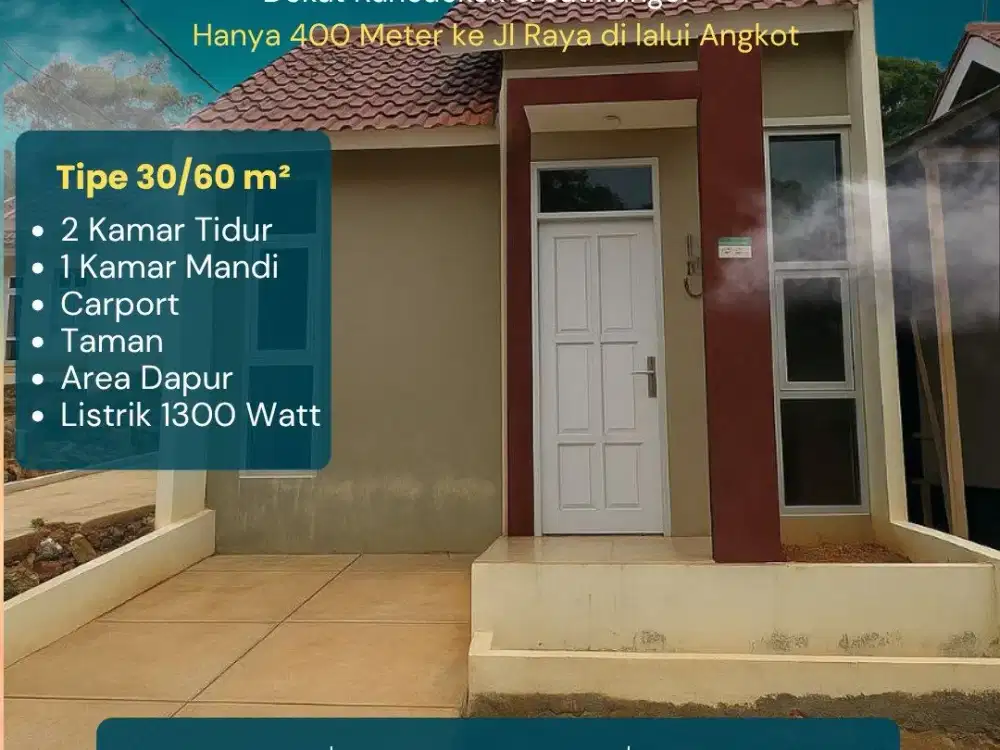 RUMAH  SUBSIDI BANDUNG TIMUR  5 JUTA ALL IN CICILAN 1 JUTAAN