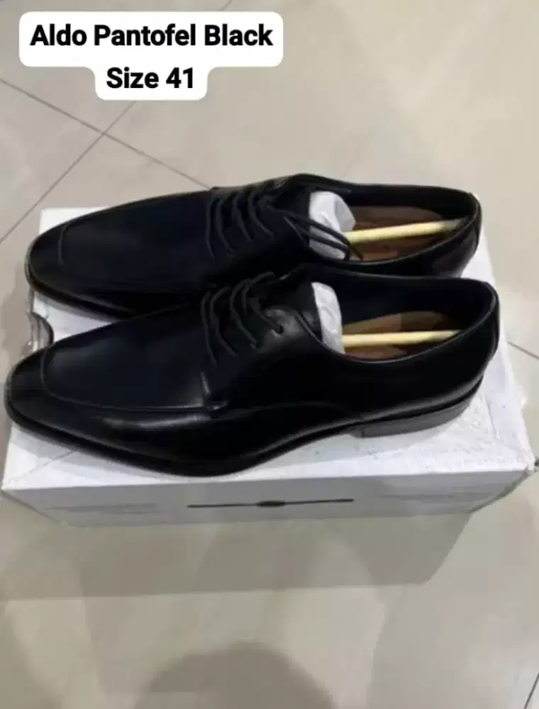 Sepatu Aldo Pantofel Black Size 41 Fullset Box