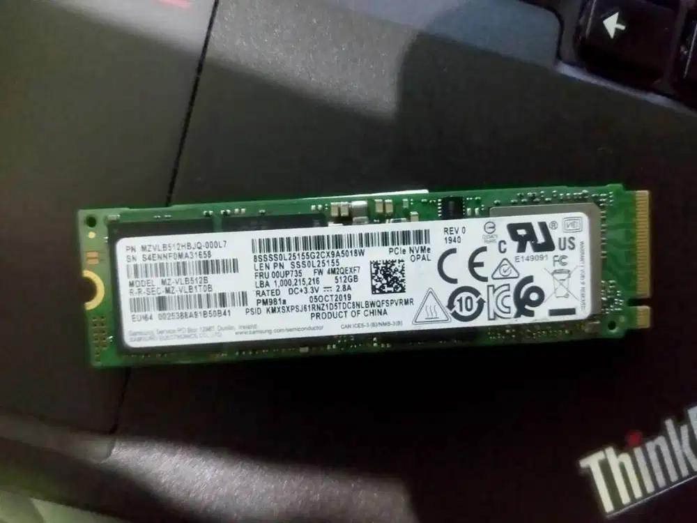 SSD NVMe Samsung 512GB PM981a PCIe Gen3 x4 – Original OEM