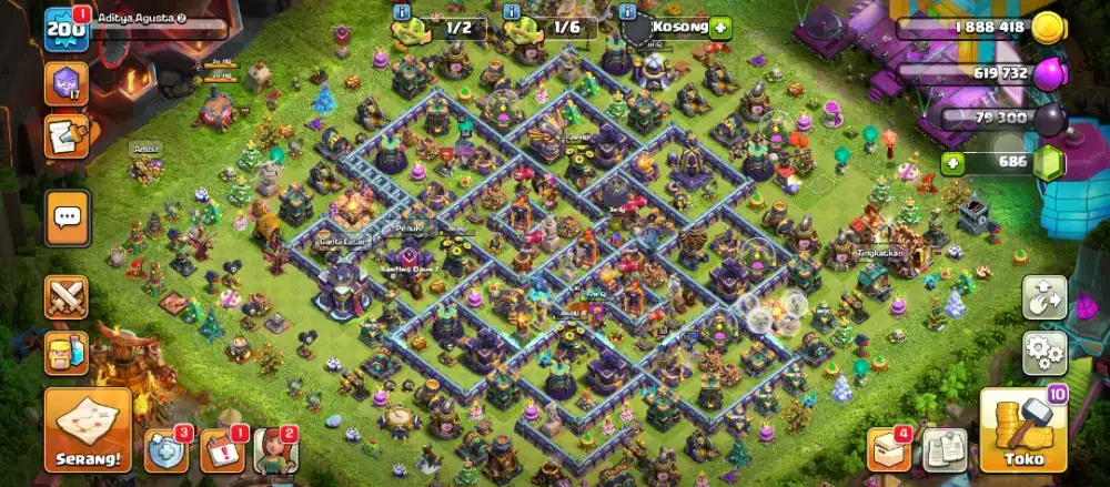 Dijual akun coc TH15
