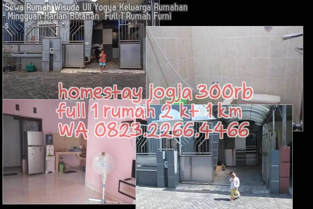 Sewa Rumah Wisuda UII Yogya Keluarga Rumahan Mingguan Harian Bulanan