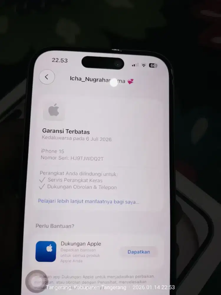Iphone 15 128GB IBOX Garansi ON Juli 2026