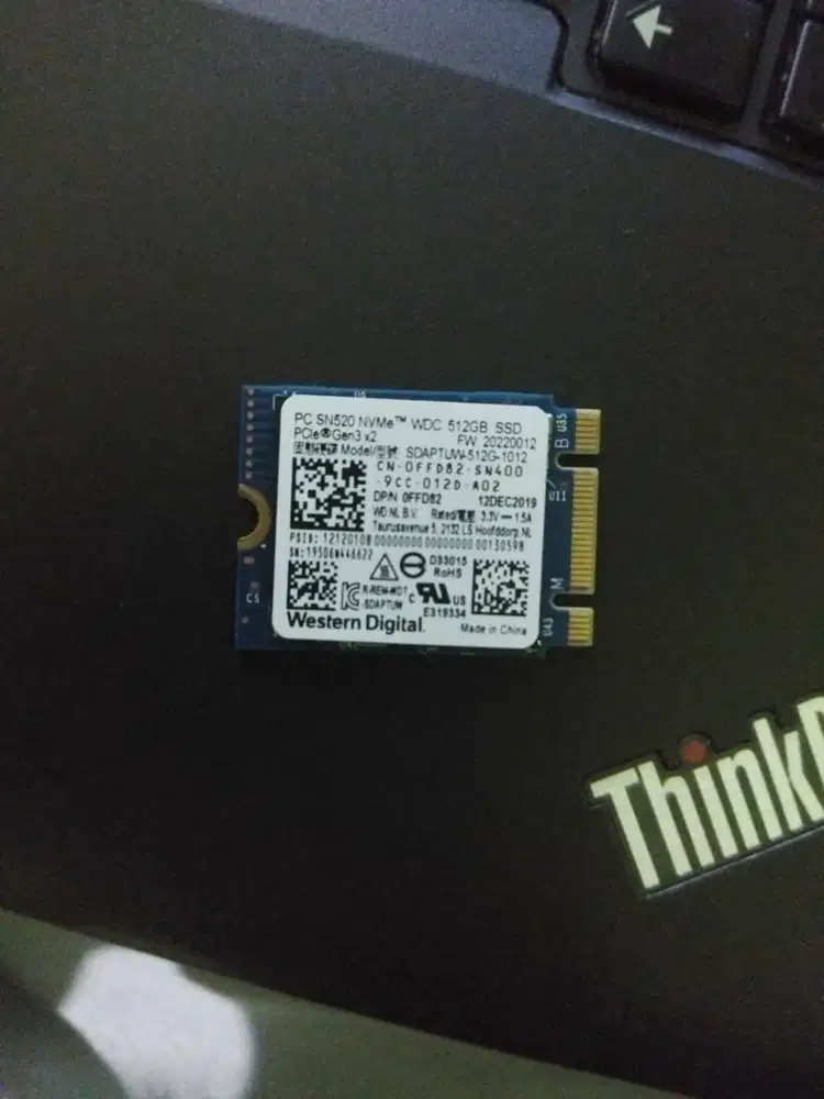 SSD NVMe WD PC SN520 512GB PCIe Gen3 x2 – Original OEM