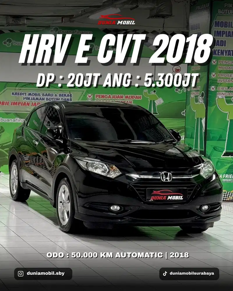HRV E CVT 2018 KM 50 rb Free Balik Nama Bisa Tukar 2017 / 2016