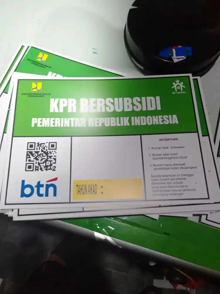 Plat perumahan, plat nomer rumah