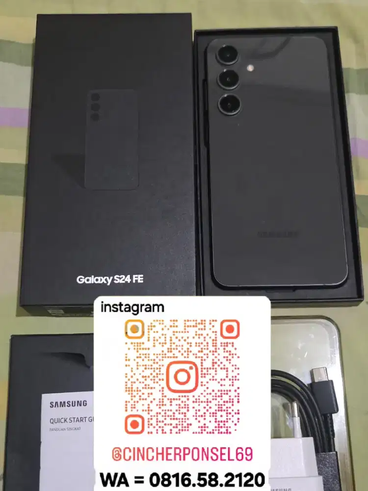 Jual hp likeNEW SAMSUNG S24 fe 5g 8/256 likenew grs 07 2026 istimewa