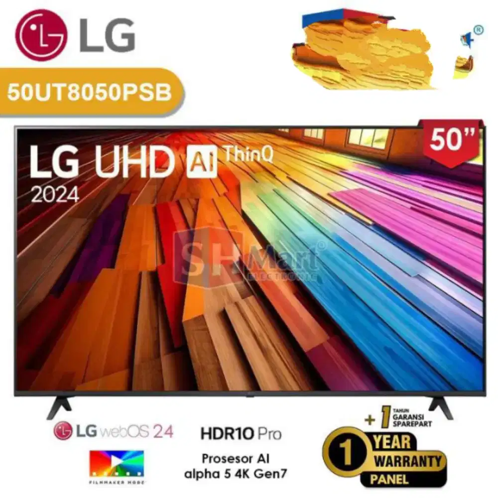TERMURAH SMART TV LG 50 INCH TIPE
50UT8050PSB BARU SEGEL GARANSI RESMI
