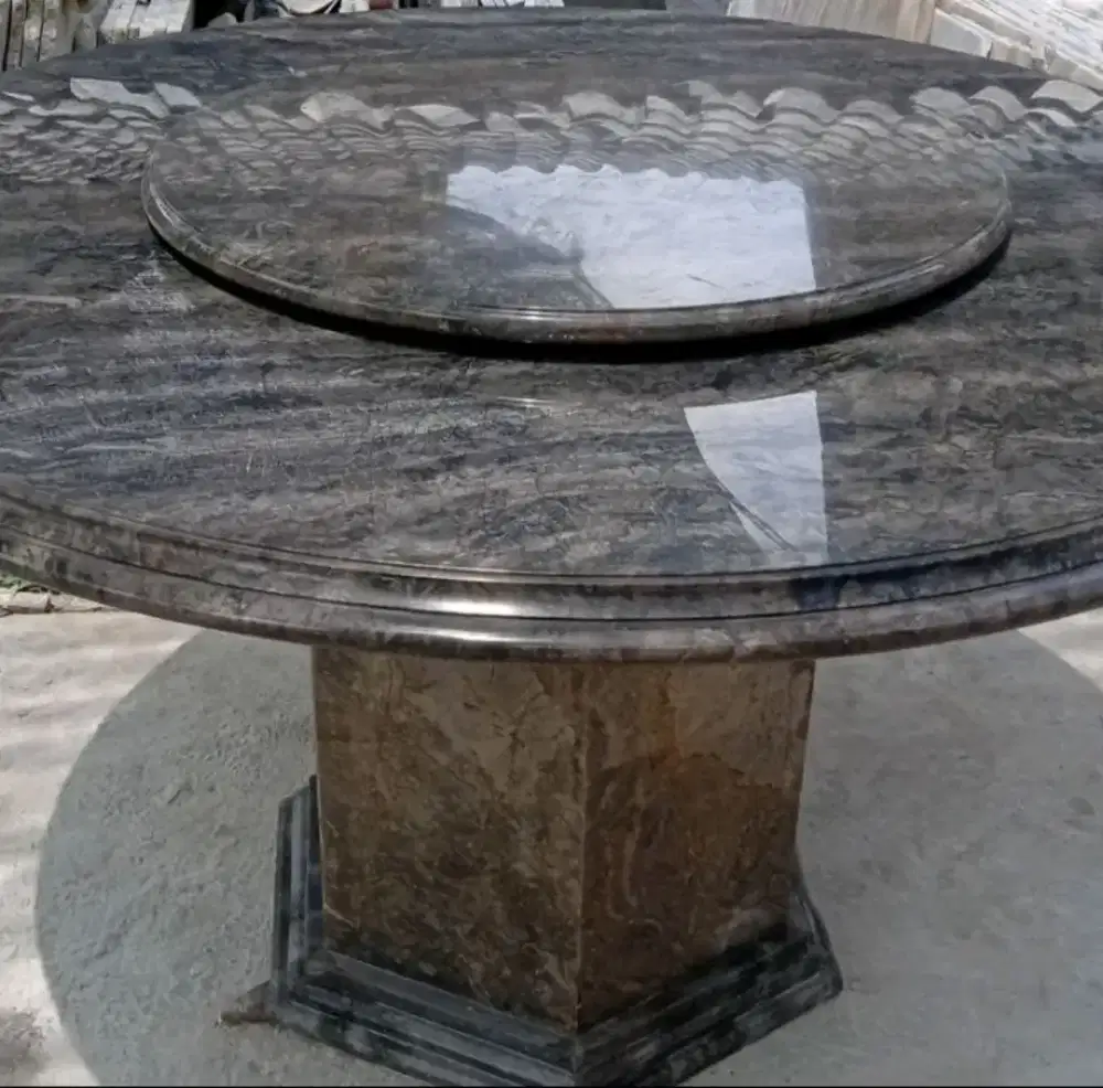MEJA MAKAN MARMER PUTAR