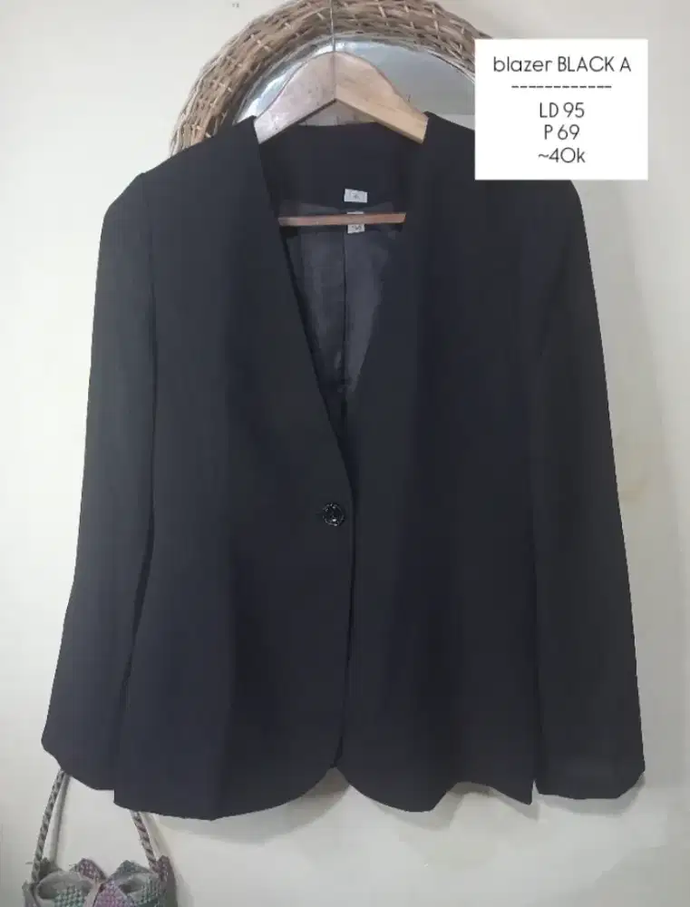 preloved - blazer BLACK A (import)