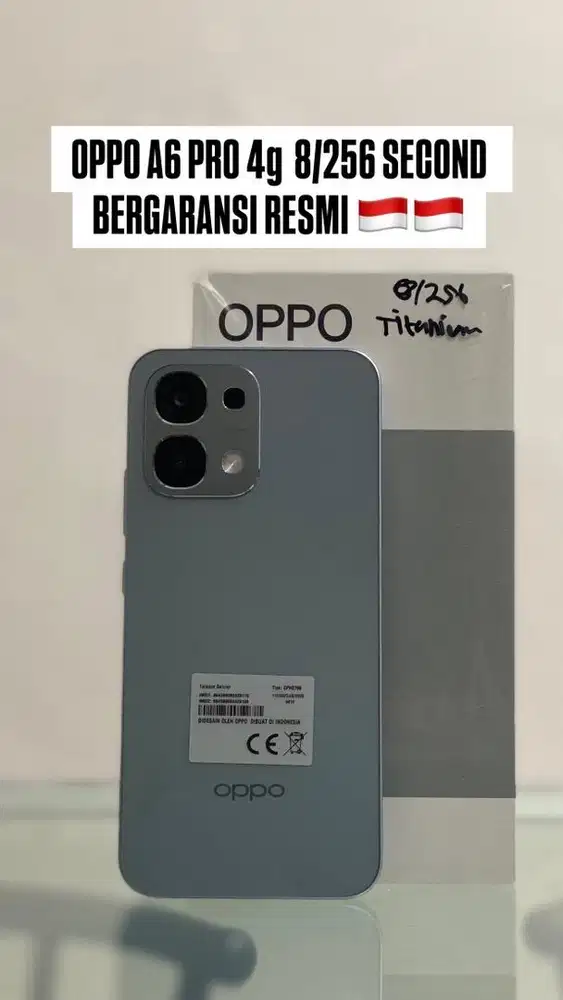 OPPO A6 PRO 4g 8+8/256gb SECOND BERGARANSI RESMI FULLSET ORIGINAL