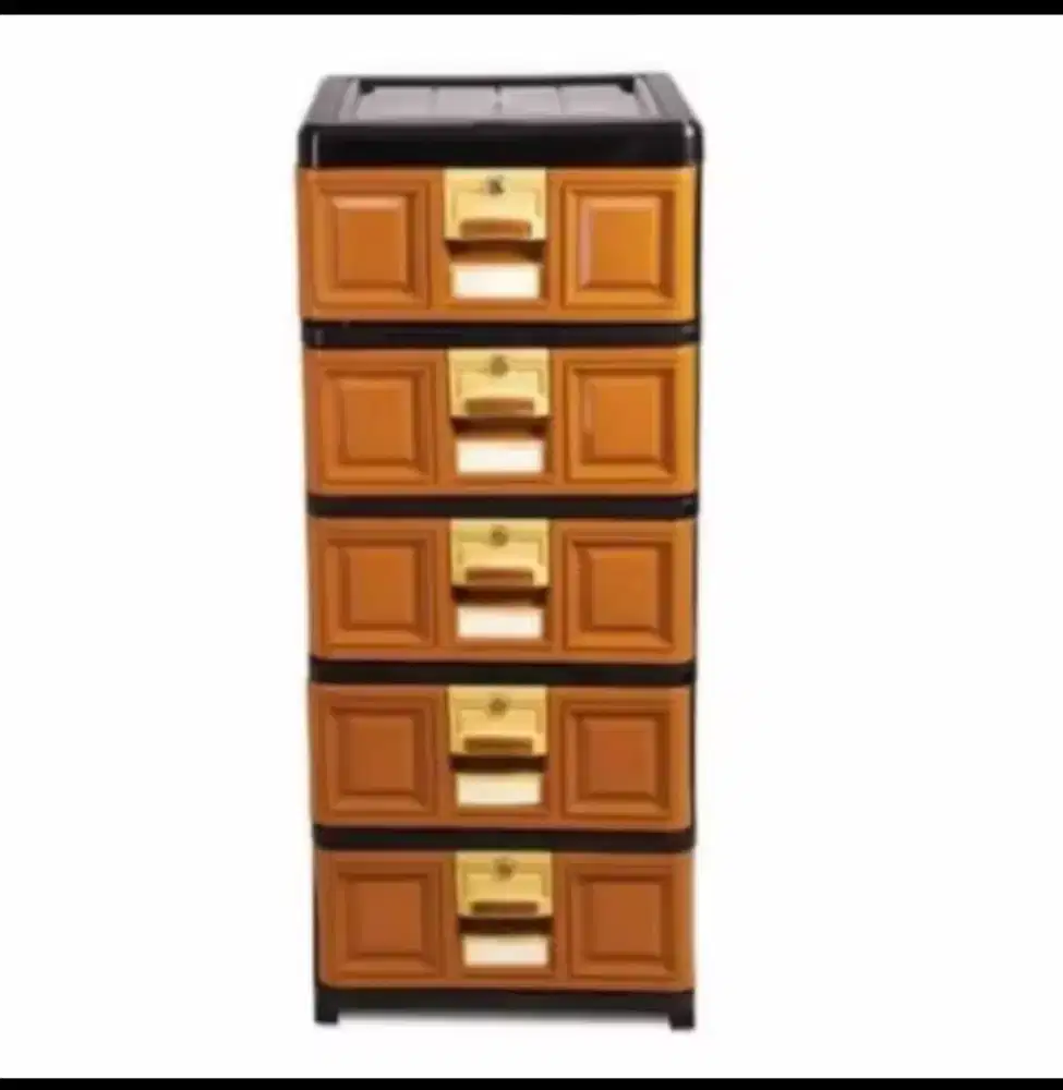 Rak plastik susun dan gerobak