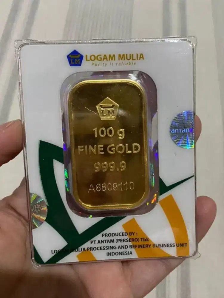 LM Antam 100gr Press Hijau mulus