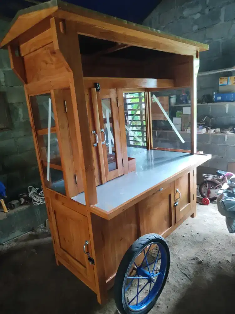 Gerobak Angkringan Bakso Mie Ayam PeceL Bubur Sate Martabak Ronde dlL